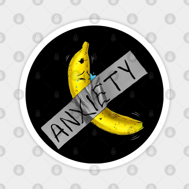 Duct Tape Banana (Anxiety) Magnet by sk8rDan